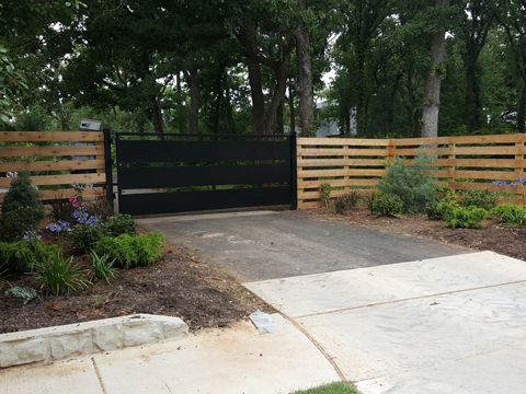 residential fence - wood